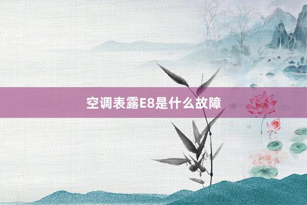 空调表露E8是什么故障